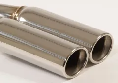 Tailpipe 8 - 2x70x90 oval flared stainless steel