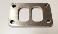 Flange T3 split for manifold 10mm thick made of stainless steel 86x45mm with M10 threaded hole