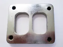 Flange T4 82.5x70mm 10mm thick double-flow stainless steel for manifold construction
