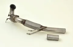 FMS downpipe for Audi A3 8v 1.8 TFSI, Seat Leon 5F Cupra SC, FR R 2.0 TSI, Octavia 5E ø 76mm stainless steel flexible pipe with EC type approval