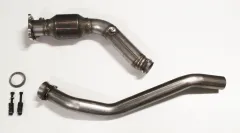 Y-pipe downpipe for Audi A4 B7 2.0 TFSI ø 76mm with 200 cells racing cat/metal cat stainless steel