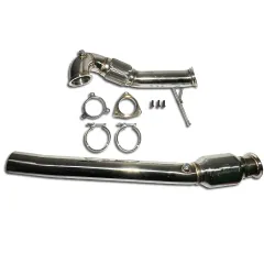 Downpipe for Audi S3 8L 209PS TT 225PS ø 76mm stainless steel with 200 cells Sportkat E-mark up to Euro 4 possible
