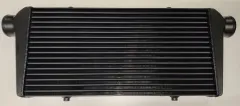Intercooler 600x300x76mm aluminum - 76mm connections intercooler BLACK