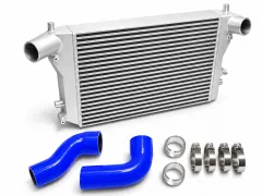 Intercooler Kit - FMIC for Golf 5, Golf 6, Audi A3 S3, Seat Leon, Passat B6, 2.0 TFSI Double-DIN 56mm, plug-and-play, incl. parts certificate (§19.3)