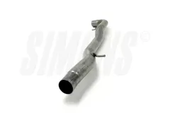 Middle silencer replacement pipe Racepipe ø 70mm stainless steel for sports exhaust Audi S3 8L 1.8T 120216 (041-HAR)