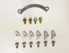 Turbocharger assembly set for K03, K04-001, K04-015 and K04-023 exhaust housing with 6 screws and 6 retaining plates