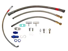 Oil and water connection kit for VW 16v G60 Turbo plain bearing turbos GT25, T3/T4 T3