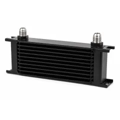 Oil Cooler 10-Row 330x70x50mm - D10 Connections - Black