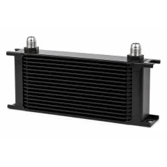 Oil Cooler 19-Row 330x134x50mm - D10 Connections - Black
