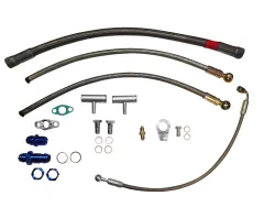 Oil and water connection kit for VR6 R32 engines for Garrett GT28 GT30 GT35 with outlet on chain tensioner