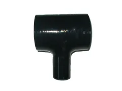 Silicone T-piece 60>25mm inner diameter black 4-ply 5mm wall thickness