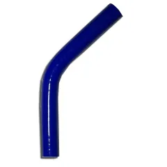 Silicone elbow 45° degree 16mm inner diameter blue L 100mm 3 layers 4mm wall thickness