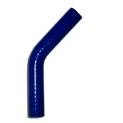 Silicone elbow 45° degree 19mm inner diameter blue L 100mm 3-ply 4mm wall thickness