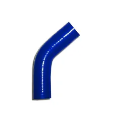 Silicone elbow 45° degree 28mm inner diameter blue L 100mm 3 layers 4mm wall thickness