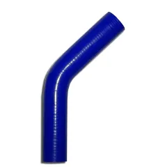 Silicone bend 45° degree 30mm inner diameter blue L 100mm 3 layers 4mm wall thickness