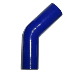 Silicone elbow 45° degree 48mm inner diameter blue L 125mm 4 layers 5mm wall thickness