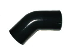 Silicone elbow 45° degree 89mm inner diameter black L 125mm 5 layers 6mm wall thickness
