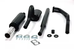 Simons Aluminized steel sports exhaust 80 mm round for Opel Manta B 1.6S, 1.9S, 1.9N, 2.0E EC type approval 