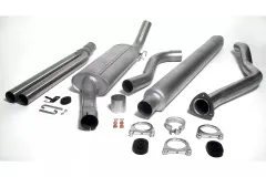 Simons Aluminized sports exhaust system 2x 57 mm round for SAAB 900 Turbo 8V/16V