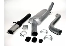 Simons Aluminized sports exhaust system 70x90 mm oval for SAAB 900 Turbo 8V/16V Cat. 2.0 