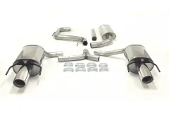 Simons Stainless steel duplex sports exhaust system 70x140 mm angular for SAAB 9-3 Turbo (61L tank)