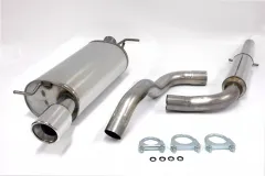 Simons Stainless steel sports exhaust system 1x100 mm for Audi TT 8N 2WD Coupé/Roadster 1.8T EC approval