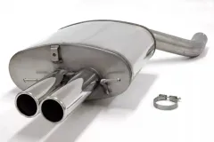 Simons Stainless Steel Sport Exhaust System 2x 80mm Round for BMW 5 Series E61 520d, 525d, 530d, 535d Touring
