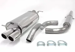 Simons Stainless steel sports exhaust system 2x80 mm for Audi A3 (8L) 1.8T/1.9TDI EC approval