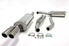 Simons Stainless steel sports exhaust system 2x80 mm for Audi A6 (C5) 2WD sedan/Avant/station wagon 2.4/3.0 EC approval