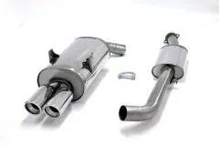 Simons stainless steel sports exhaust system 2x80 mm for BMW E36 318iS sedan/coupé/convertible registration-free