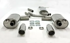 Simons Stainless steel sports exhaust system duplex 100 mm for Audi A6 (C6) 2WD Sedan/Avant/station wagon 2.0TFSi