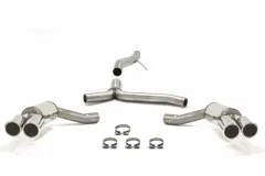 Simons Stainless steel sports exhaust system Duplex L+R 2x80 mm for Audi A4 (B8) 2wd/Quattro sedan/avant/allroad/station wagon 2.7TDI/3.0TDI EC approval (registration-free)