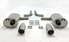 Simons Stainless steel sport muffler duplex 100 mm for Audi A6 (C6) Quattro sedan/avant/allroad/station wagon 2.4/2.8/3.0TFSi/3.2/4.2/2.0TDI/2.7TDI/3.0TDI