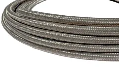 Steel flex hose ø 4mm inner D04 Dash 4 7/16 UNF ø 11.7mm outer -5°C to 180°C 1 meter for aluminum fittings