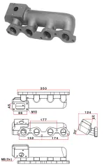 Turbo manifold Lancia/Fiat Delta Integrale 2.0 8v Turbo manifold T3 made from cast iron