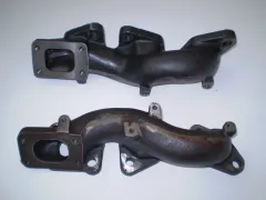 Twin turbo manifold for Nissan 300ZX made of cast iron with T25 flange