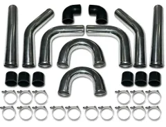 Universal installation kit for intercooler installation in 3 inch 76mm - black