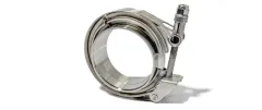 V-band set 38mm made of stainless steel 2 weld-on rings with centering + V-band clamp with quick-release fastener